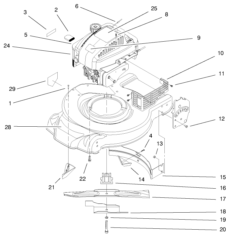 Engine Assembly Diagram and Parts List for 20450 8900001 - 8999999 Toro Lawn Mower