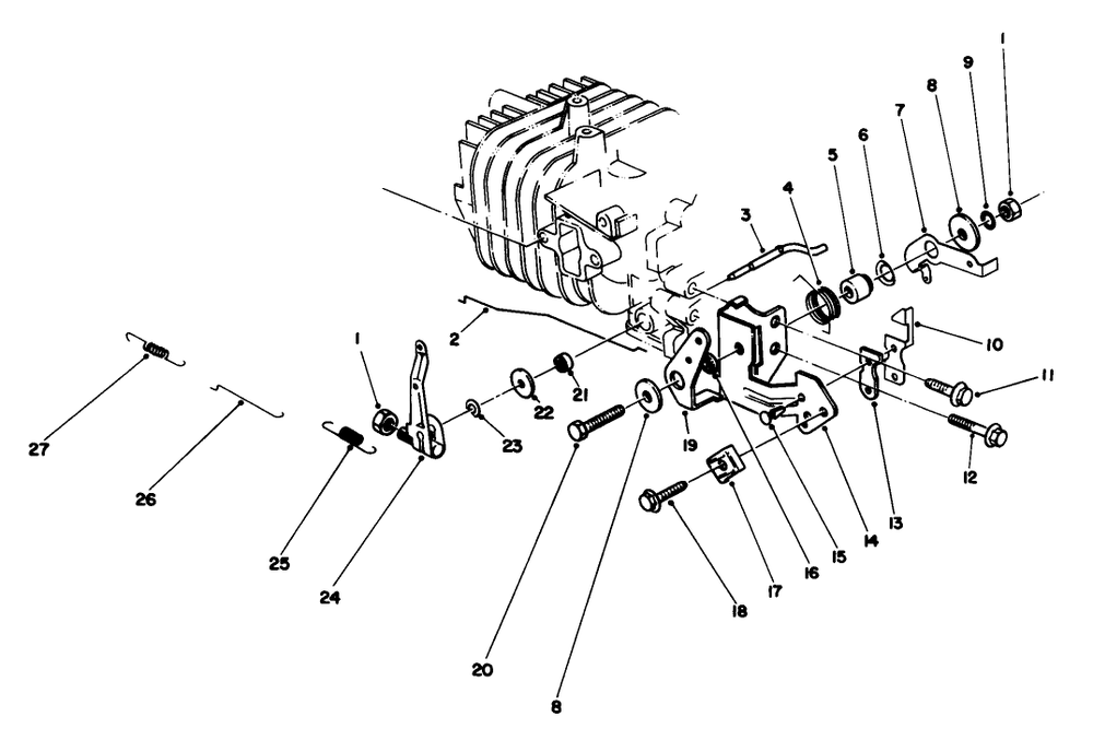 Governor Assembly (Model No. 47pg6) Diagram and Parts List for 22035C 7000001 - 7999999 Toro Lawn Mower