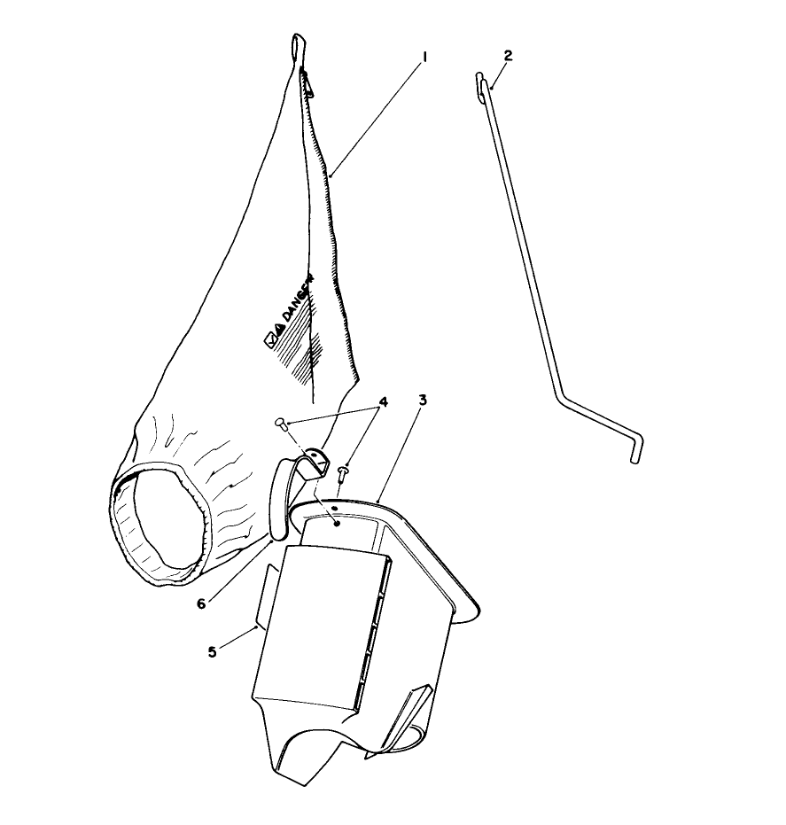 Bagging Kit No. 47-6510 (Optional) Diagram and Parts List for 16575 0000001 - 0999999 Toro Lawn Mower