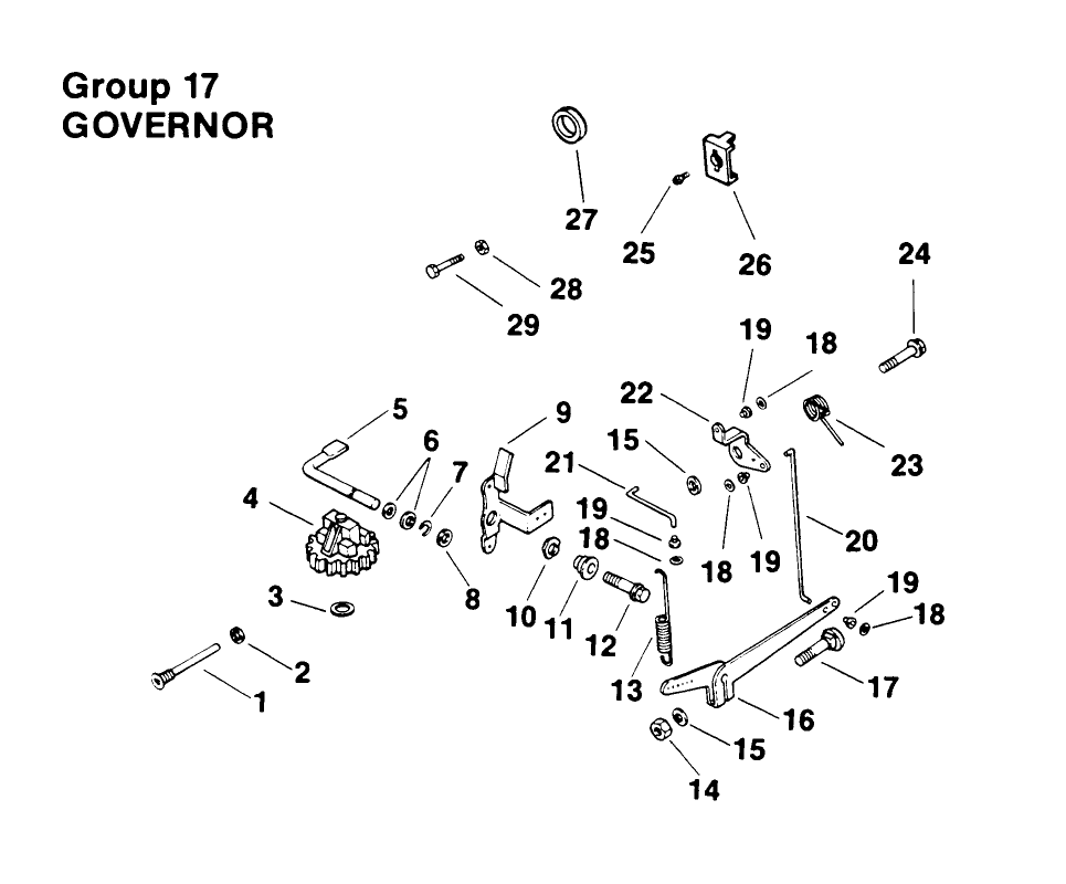 Governor-Engine Kohler Model No. Mv16s-Type Ps56519 Diagram and Parts List for 30180 490731 - 499999 Toro Lawn Tractor Accessories