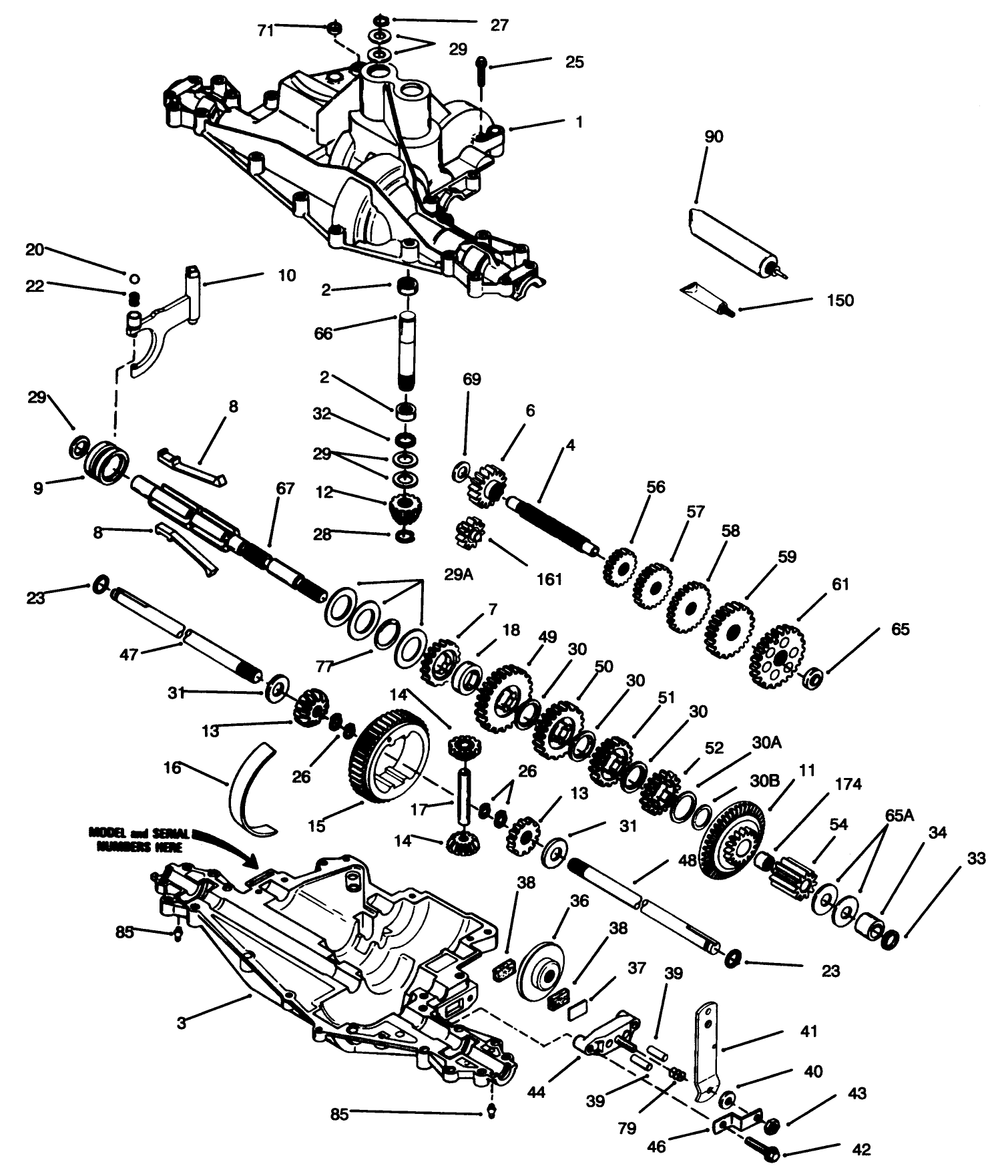 Peerless Transaxle Model No. 915-019 Diagram and Parts List for 70080 6900001 - 6999999 Toro Lawn Tractor