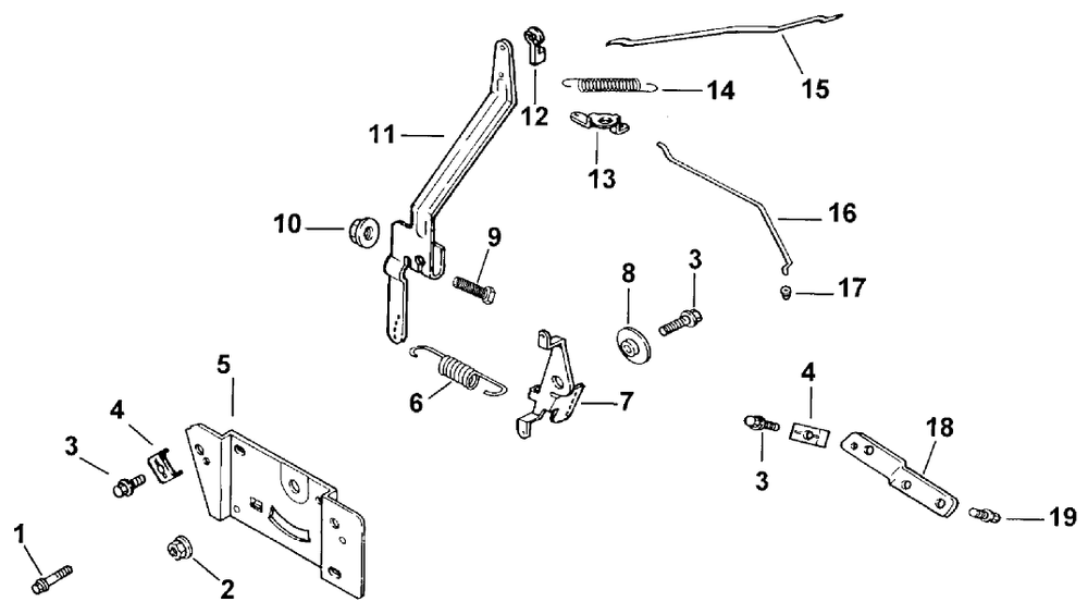 Engine Controls (Model 73429 Only) Diagram and Parts List for 73429 9900001 - 9999999 Toro Lawn Tractor