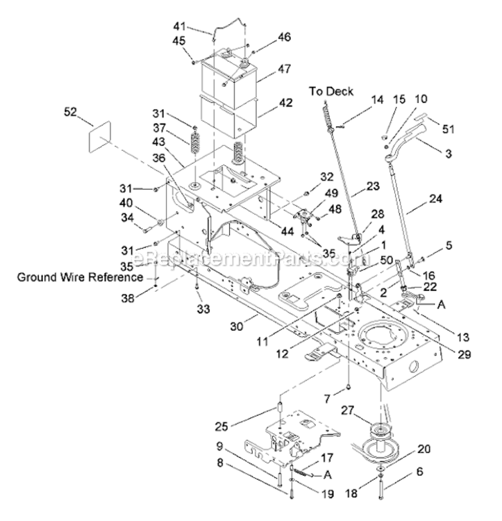 D Diagram and Parts List for 13AL60RG044  Toro Lawn Tractor