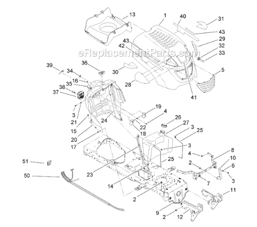 I Diagram and Parts List for 13AL60RG044  Toro Lawn Tractor