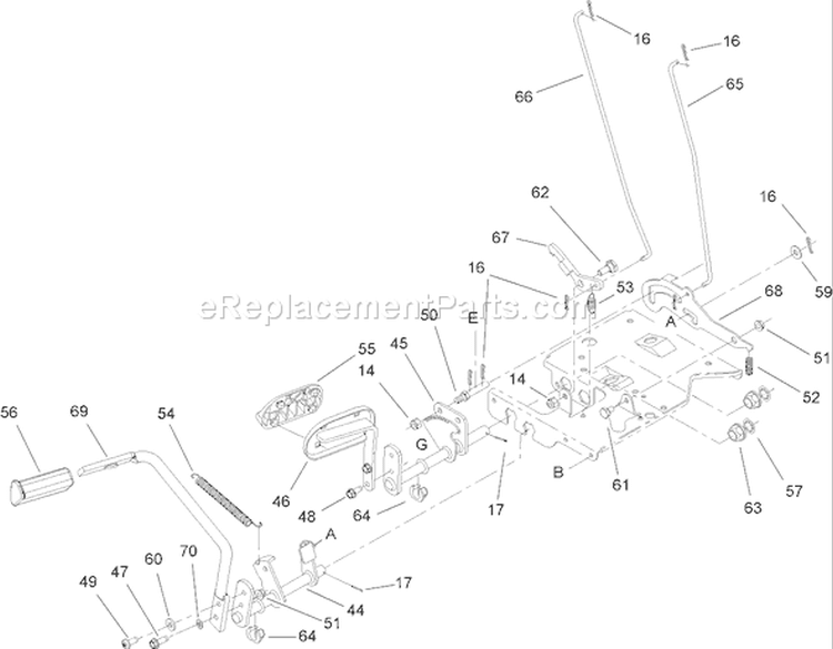 Steering Shaft  Front Axle Assembly Diagram and Parts List for 13AX60RG744  Toro Lawn Tractor