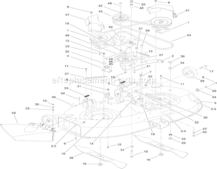 Fuel Tank  Hood Assembly Diagram and Parts List for 13AX60RG744  Toro Lawn Tractor