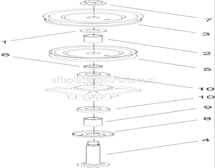 Transmission Belt  Pulley Assembly Diagram and Parts List for 13AX60RH744  Toro Lawn Tractor