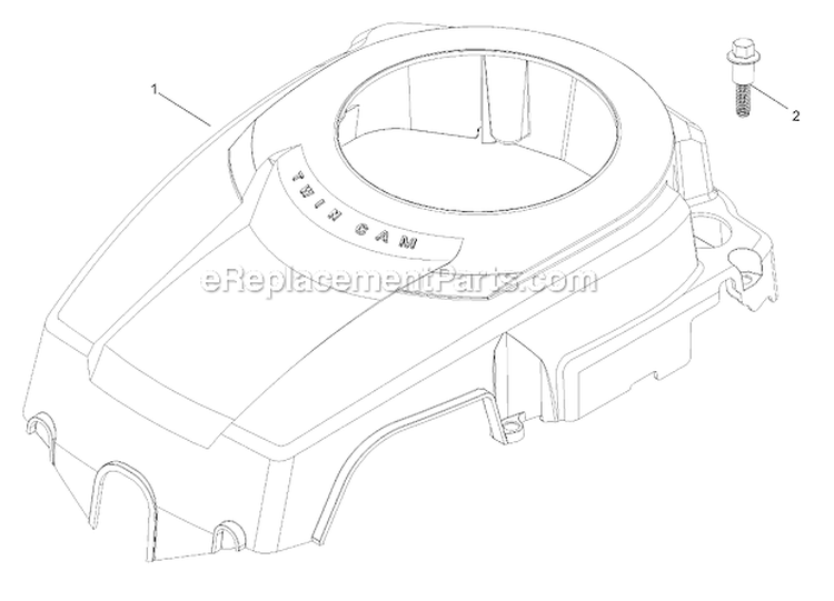 Blower Housing Assembly Kohler Sv600-0018 Diagram and Parts List for 13AX60RH744  Toro Lawn Tractor