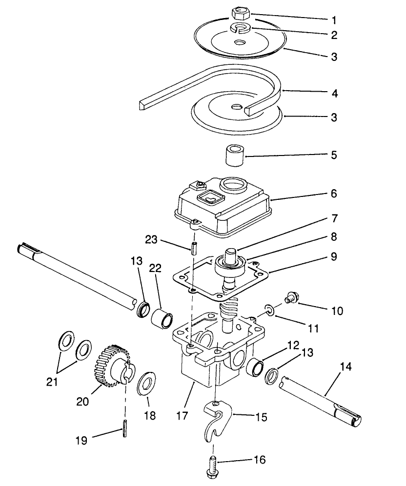 Gearbox Assembly No. 71-8250 (Model No. 20916b) Diagram and Parts List for 20916B 1000001 - 1999999 Toro Lawn Mower