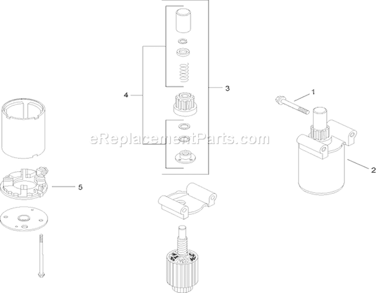 Starting System Assembly Diagram and Parts List for 13BX60RG544 1A087H10172-1E237H10144 - 2007 Toro Lawn Tractor