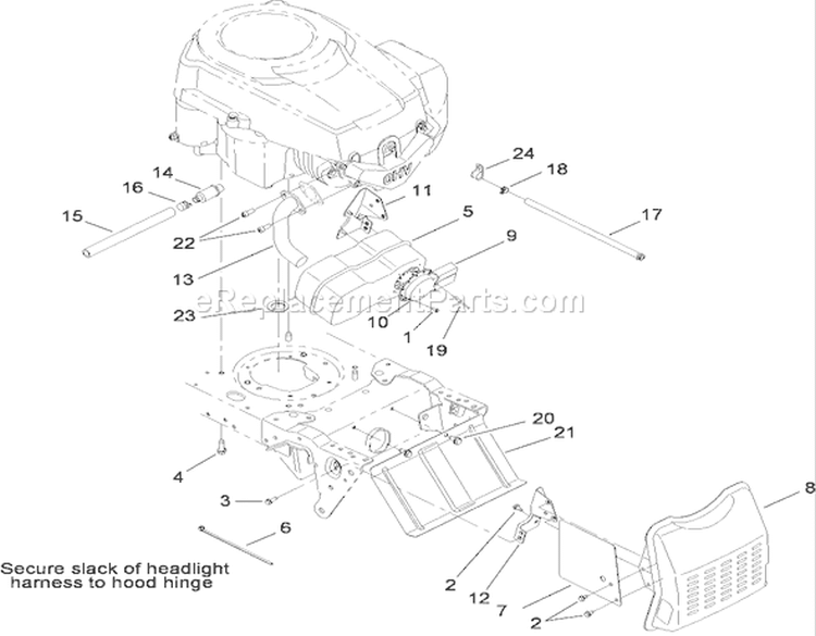 Muffler Assembly Diagram and Parts List for 13BX60RG748 1A087H10172-1E087H10250 - 2007 Toro Lawn Tractor