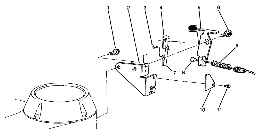 Brake Assembly Diagram and Parts List for 22026 5900001 - 5999999 Toro Lawn Mower