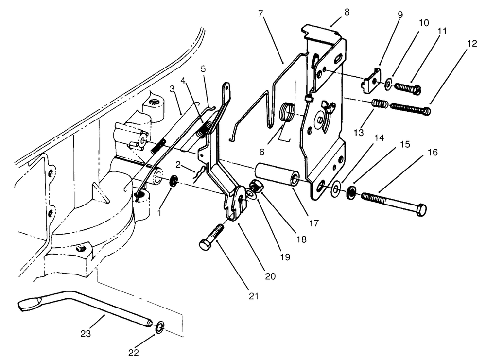Governor Assembly Diagram and Parts List for 30166 590001 - 599999 Toro Lawn Tractor Accessories