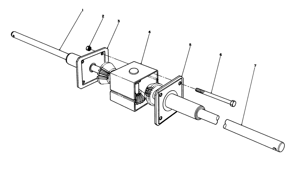Differential Assembly Diagram and Parts List for 56138 6000001 - 6999999 Toro Lawn Tractor
