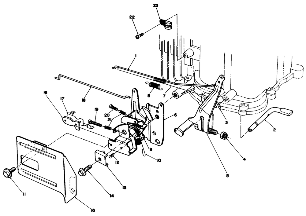 Governor Assembly (Model No. Vml0-2) Diagram and Parts List for 20320 2000001 - 2999999 Toro Lawn Mower