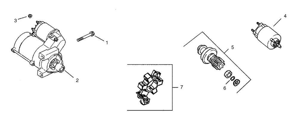 Starting System Assembly Diagram and Parts List for 74228 (220000001-220999999)(2002) Toro Lawn Mower