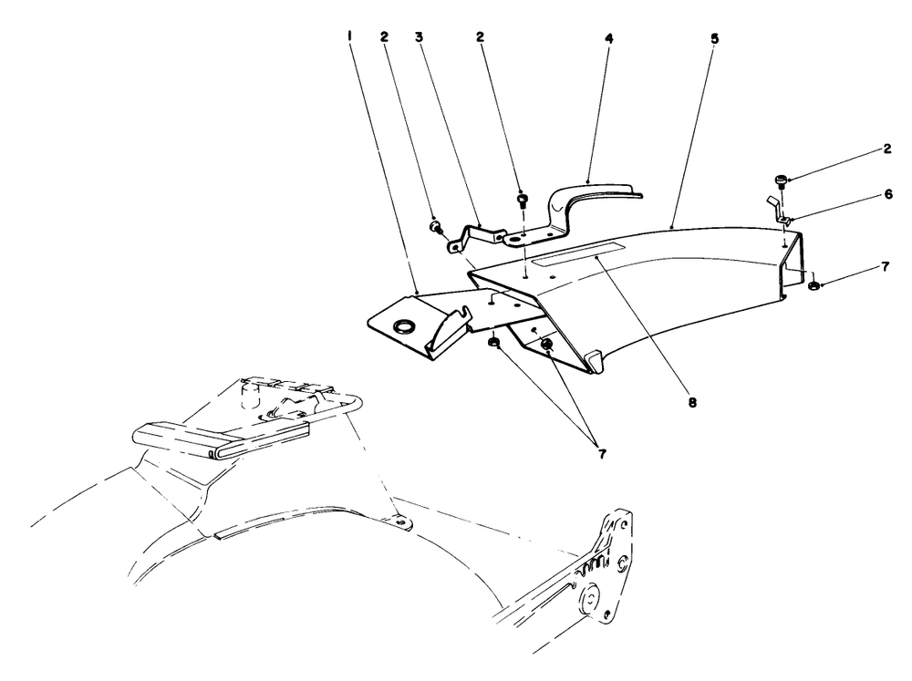 Side Discharge Chute Model No. 59108 (Optional) Diagram and Parts List for 20680 6000001 - 6999999 Toro Lawn Mower