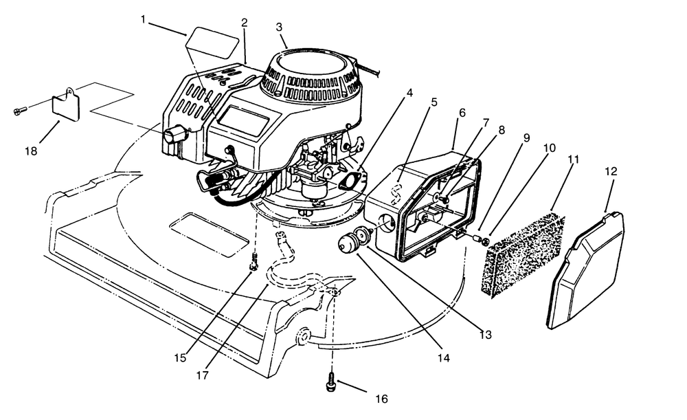 Engine Assembly Diagram and Parts List for 22044BC 5900001 - 5999999 Toro Lawn Mower