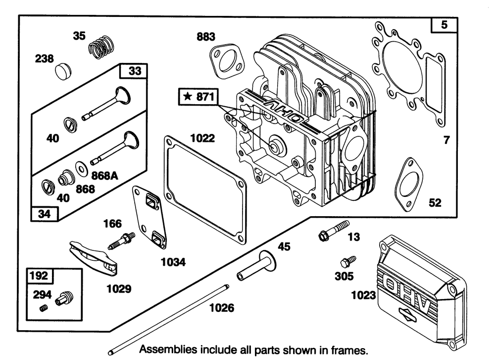 Engine Briggs & Stratton Model 28q777-0168-01 Diagram and Parts List for 71192 5900001 - 5999999 Toro Lawn Tractor