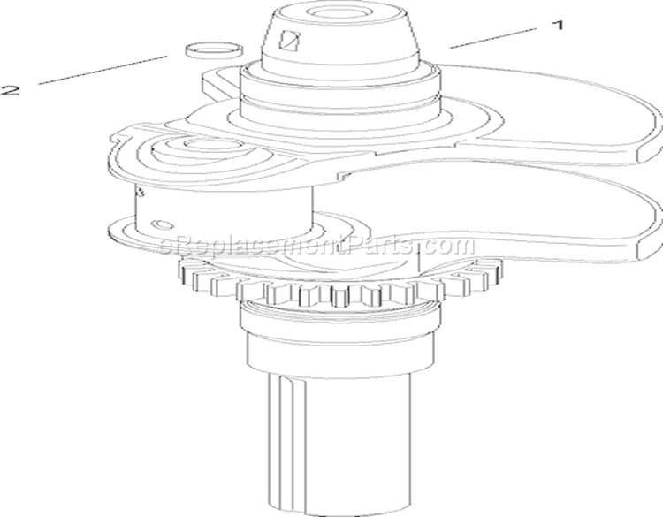 Crankshaft Assembly Diagram and Parts List for 14AK81RK544 1A186H30000 - 2006 Toro Lawn Tractor