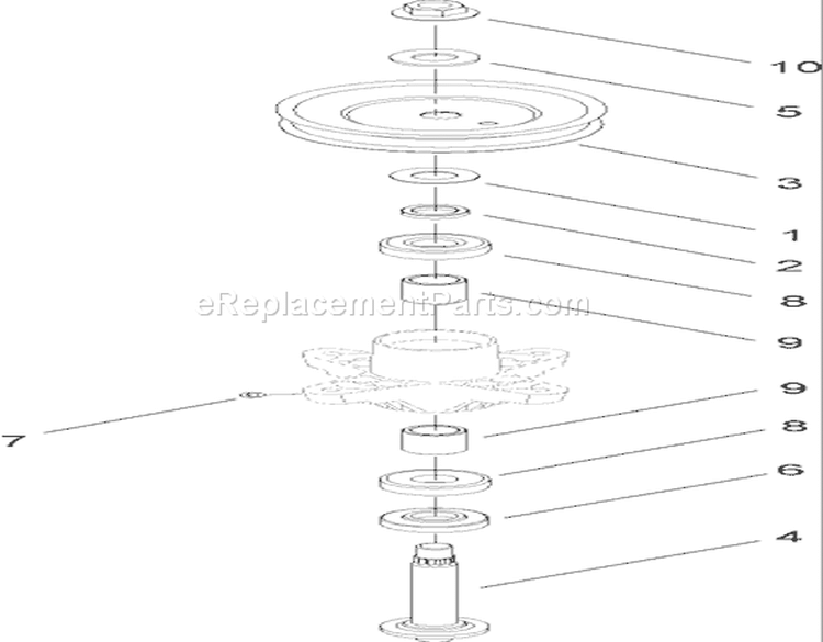 Spindle Assembly No. 112-0370 Diagram and Parts List for 14AQ81RP544 1A136H30000 - 2006 Toro Lawn Tractor