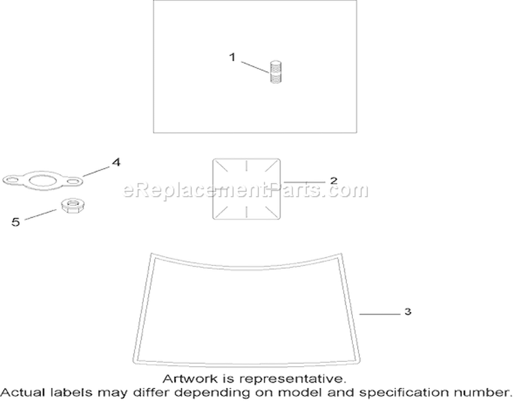 Exhaust Stud, Gasket and Decal Assembly Diagram and Parts List for 14AQ81RP544 1A136H30000 - 2006 Toro Lawn Tractor