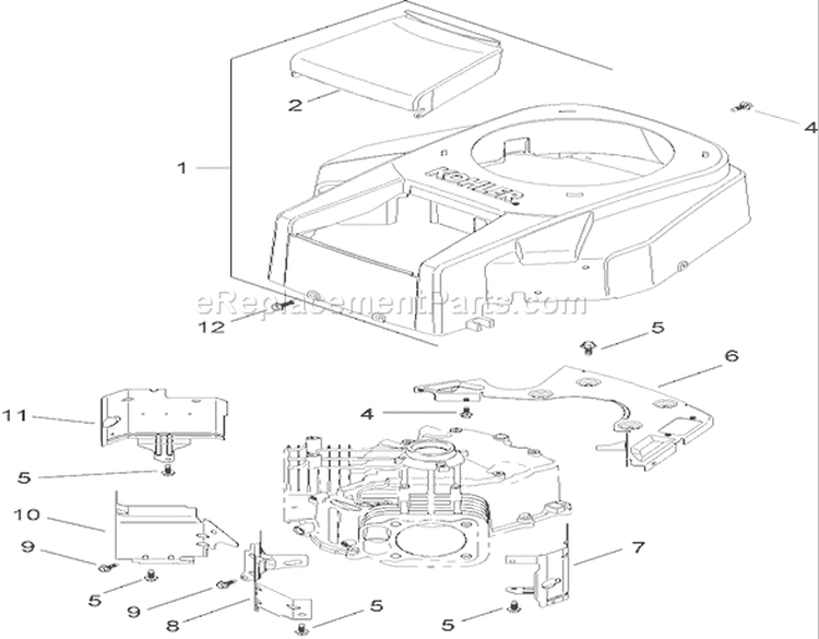 Blower Housing and Baffle Assembly Diagram and Parts List for 14AQ81RP544 1A136H30000 - 2006 Toro Lawn Tractor