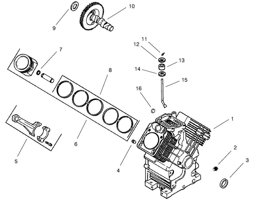 Group 2-Crankcase (Models 73540 & 73541) Diagram and Parts List for 73540 8900001 - 8999999 Toro Lawn Tractor