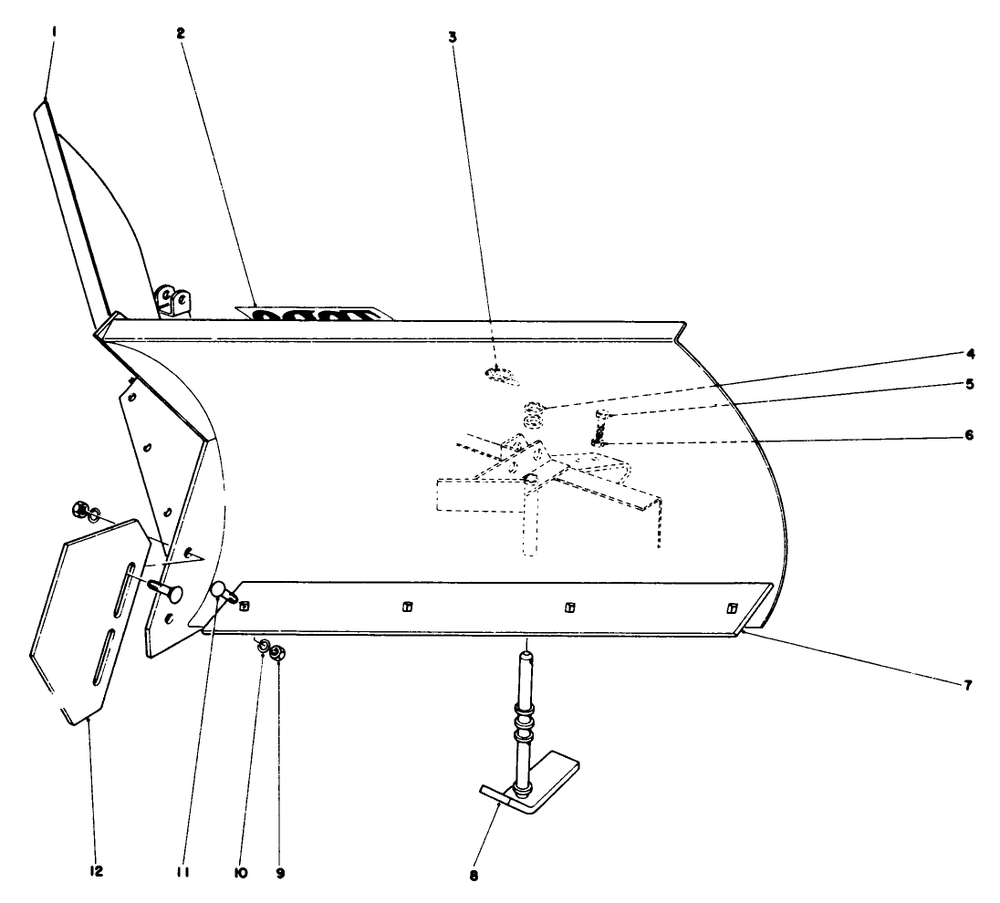 V-Plow Model No. 30750 (Optional) Diagram and Parts List for 30760 90001 - 99999 Toro Lawn Tractor