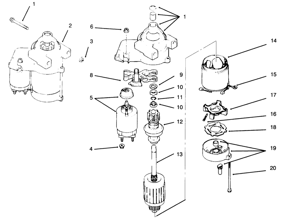 Starting System Diagram and Parts List for 30181 69000001 - 69999999 Toro Lawn Tractor Accessories