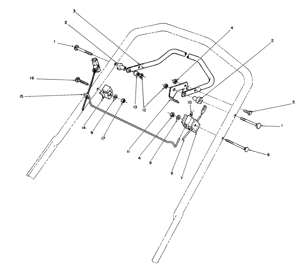 Control Assembly Diagram and Parts List for 20526C 7000001 - 7999999 Toro Lawn Mower