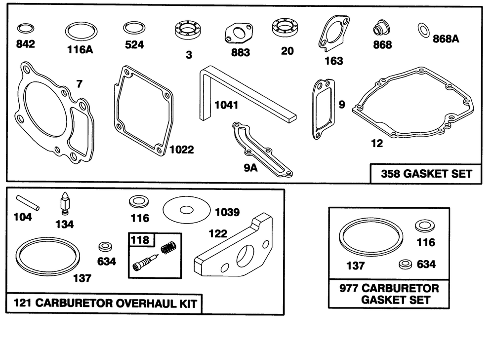 Engine Gts 150 Model 97772-0118-02 Diagram and Parts List for 20464 5900001 - 5999999 Toro Lawn Mower