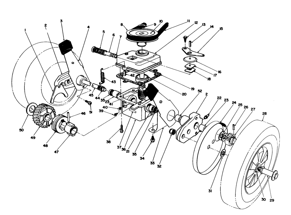 Gear Case Assembly Diagram and Parts List for 16785 1000001 - 1999999 Toro Lawn Mower