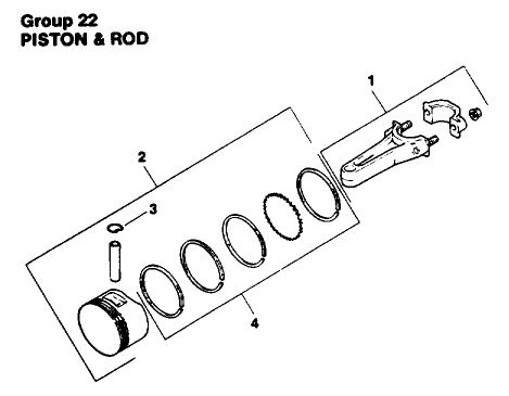 Engine Kohler Model No. Mv16s-Type Ps56519 Piston & Rod Group 22 Diagram and Parts List for 30180 490001 - 490730 Toro Lawn Tractor Accessories