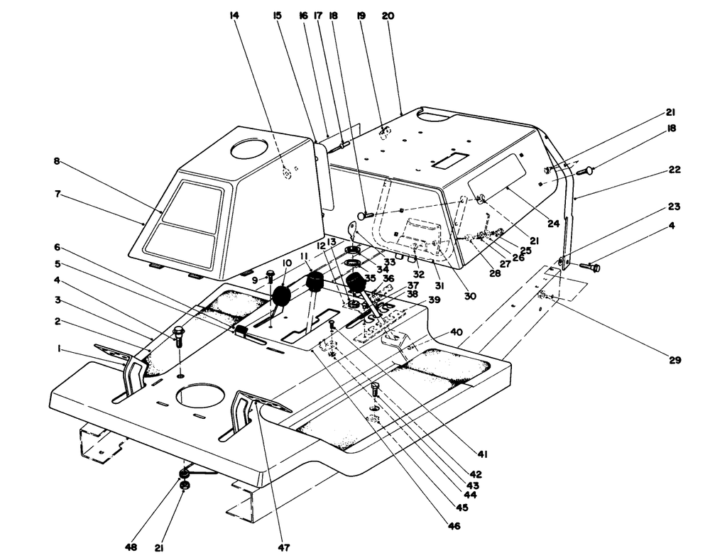 Body Assembly Diagram and Parts List for 56125 6000001 - 6999999 Toro Lawn Tractor