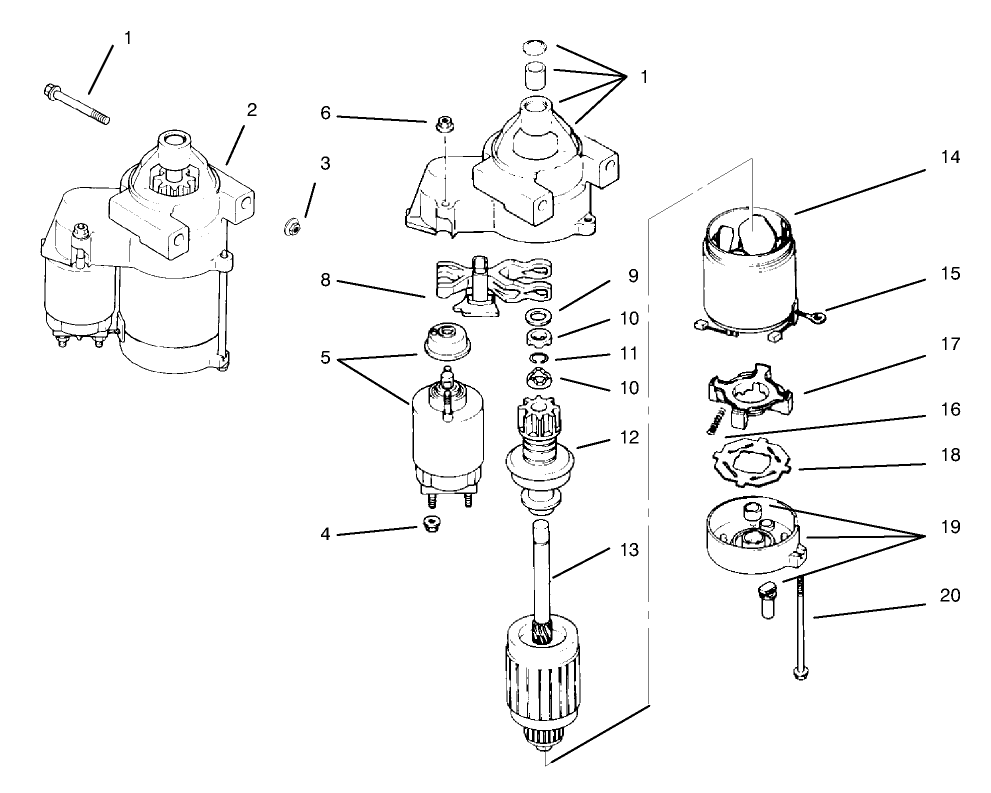 Starter System Engine Kohler Engine Cv18s - Ps61521 Diagram and Parts List for 30183 790001 - 799999 Toro Lawn Tractor Accessories