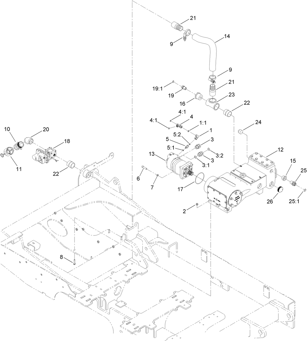 Mud Pump Assembly Diagram and Parts List for 23898 400000000 - 999999999 Toro Lawn Tractor Accessories