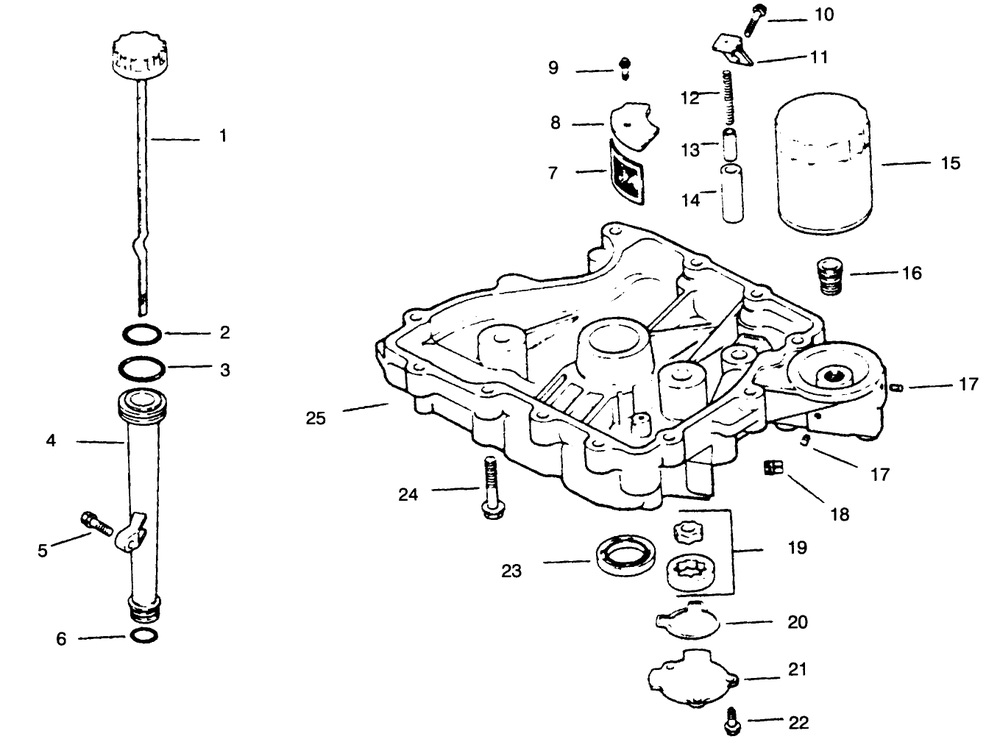 Oil Pan/Lubrication Diagram and Parts List for 30176 690001 - 691912 Toro Lawn Tractor Accessories