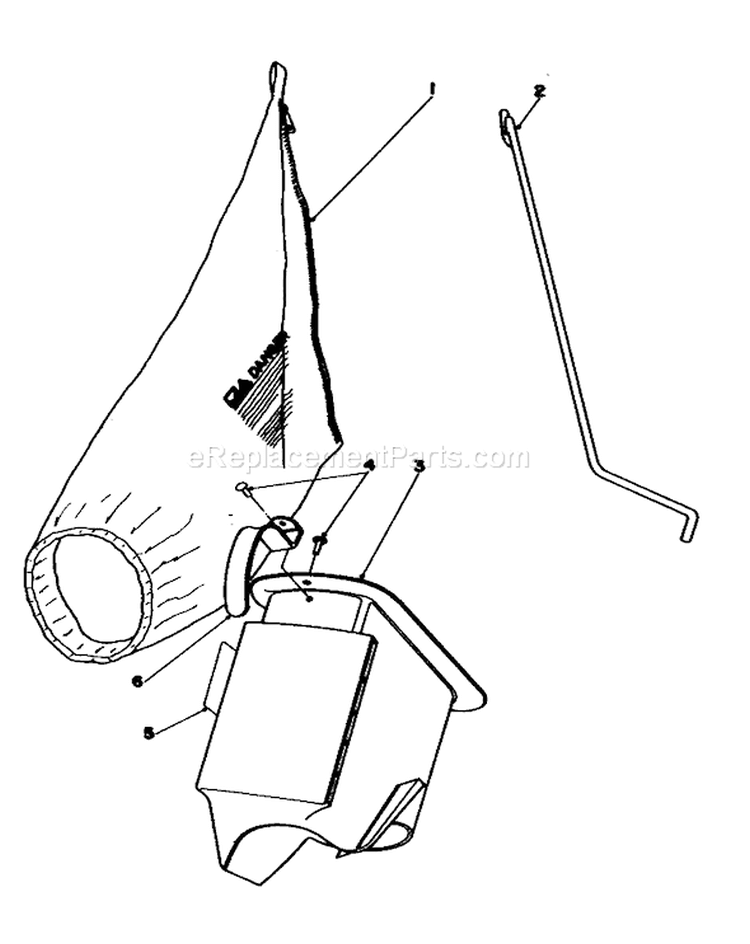 Bagging Kit Diagram and Parts List for 16165 4000001-4999999 - 1984 Toro Lawn Mower
