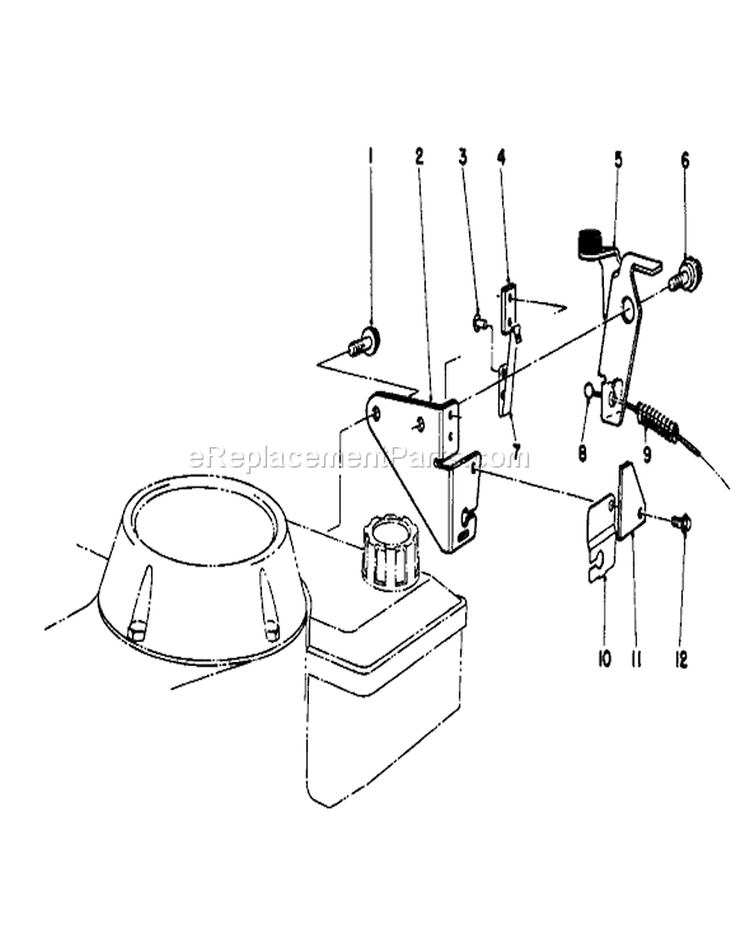 Brake Assembly Diagram and Parts List for 16212CG 9000001-9999999 - 1989 Toro Lawn Mower
