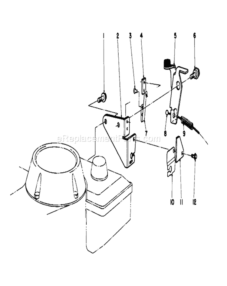 Brake Assembly Diagram and Parts List for 16212C 7000001-7999999 - 1987 Toro Lawn Mower