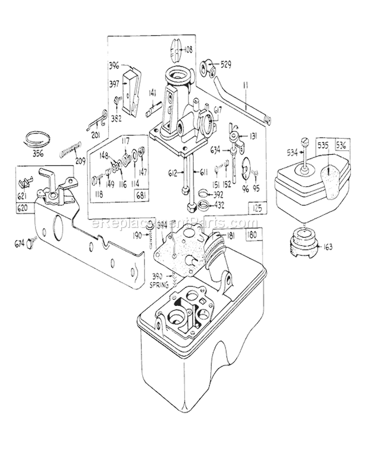 Page B Diagram and Parts List for 16173 3000001-3999999 - 1973 Toro Lawn Mower