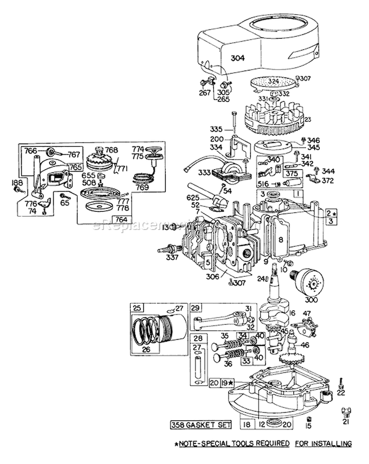 Page G Diagram and Parts List for 16113 7000001-7999999 - 1977 Toro Lawn Mower