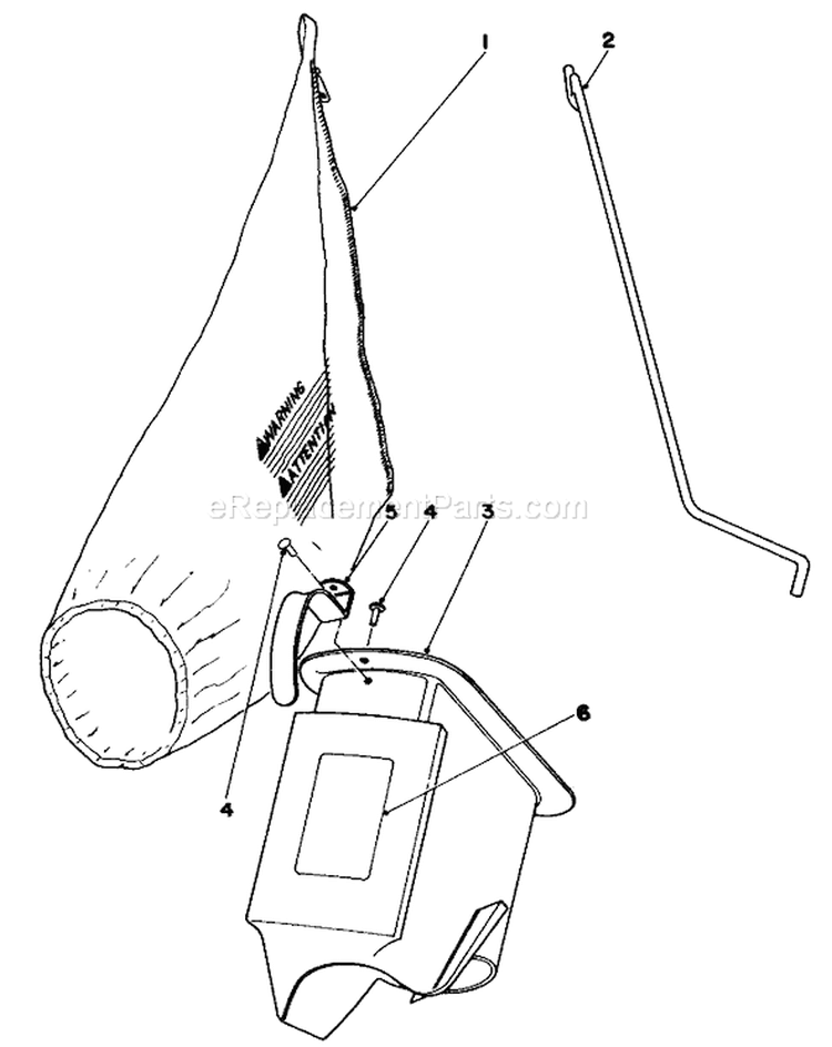 Bagging Kit No. 36-8380 Diagram and Parts List for 16009 9000001-9999999 - 1979 Toro Lawn Mower