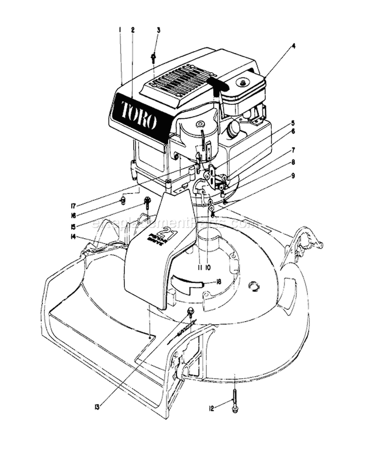 Page E Diagram and Parts List for 16155 7000001-7999999 - 1977 Toro Lawn Mower