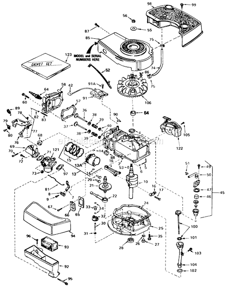 Page D Diagram and Parts List for 16297C 5000001-5999999 - 1985 Toro Lawn Mower