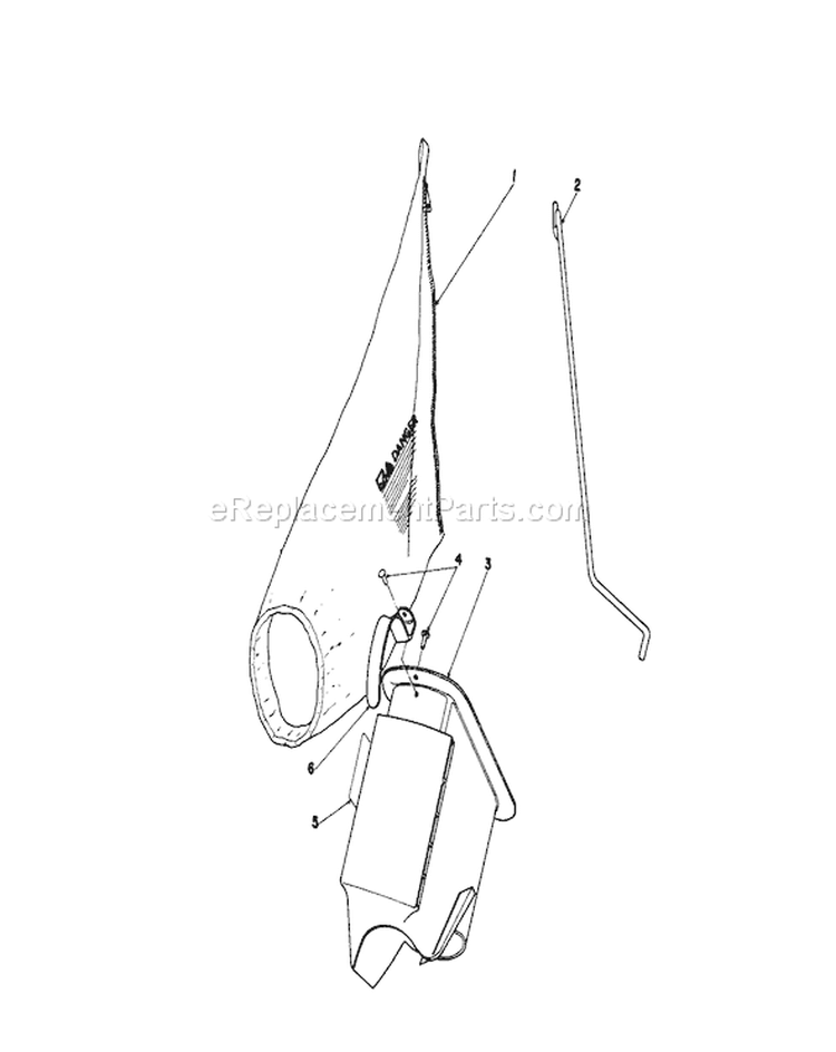Bagging Kit No. 36-8380 Diagram and Parts List for 16077 1000001-1999999 - 1981 Toro Lawn Mower