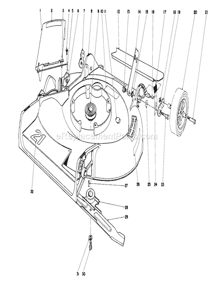 Page K Diagram and Parts List for 16077 1000001-1999999 - 1981 Toro Lawn Mower