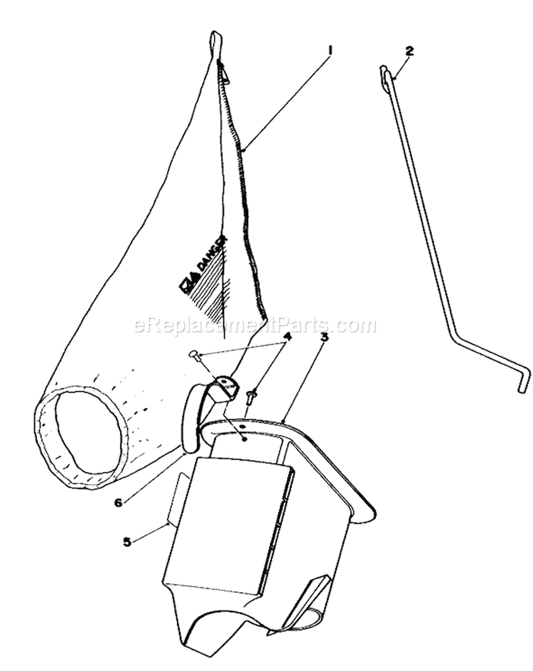Bagging Kit Diagram and Parts List for 16297 4000001-4999999 - 1984 Toro Lawn Mower