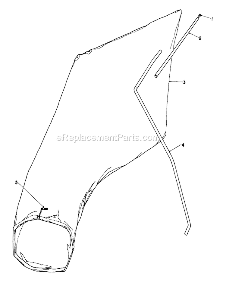 Giant Bagging Kit Diagram and Parts List for 16299C 7000001-7999999 - 1987 Toro Lawn Mower
